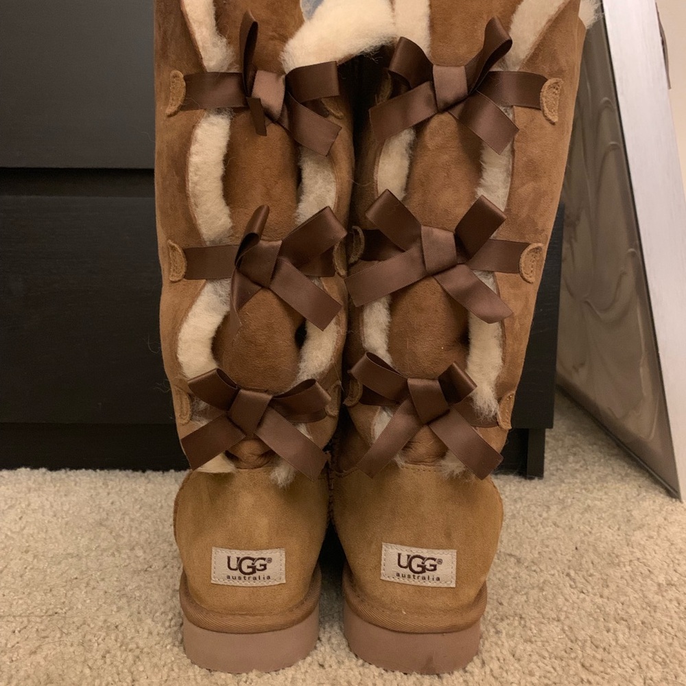 Women’s tall Bailey Bow Ugg boots.